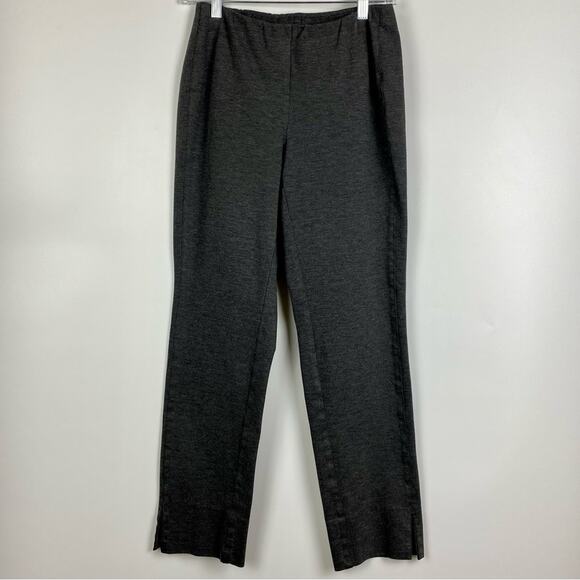 J. Jill Charcoal Grey Ponte Knit Classic Slim Straight Leg Trousers Size XS - Picture 2 of 10